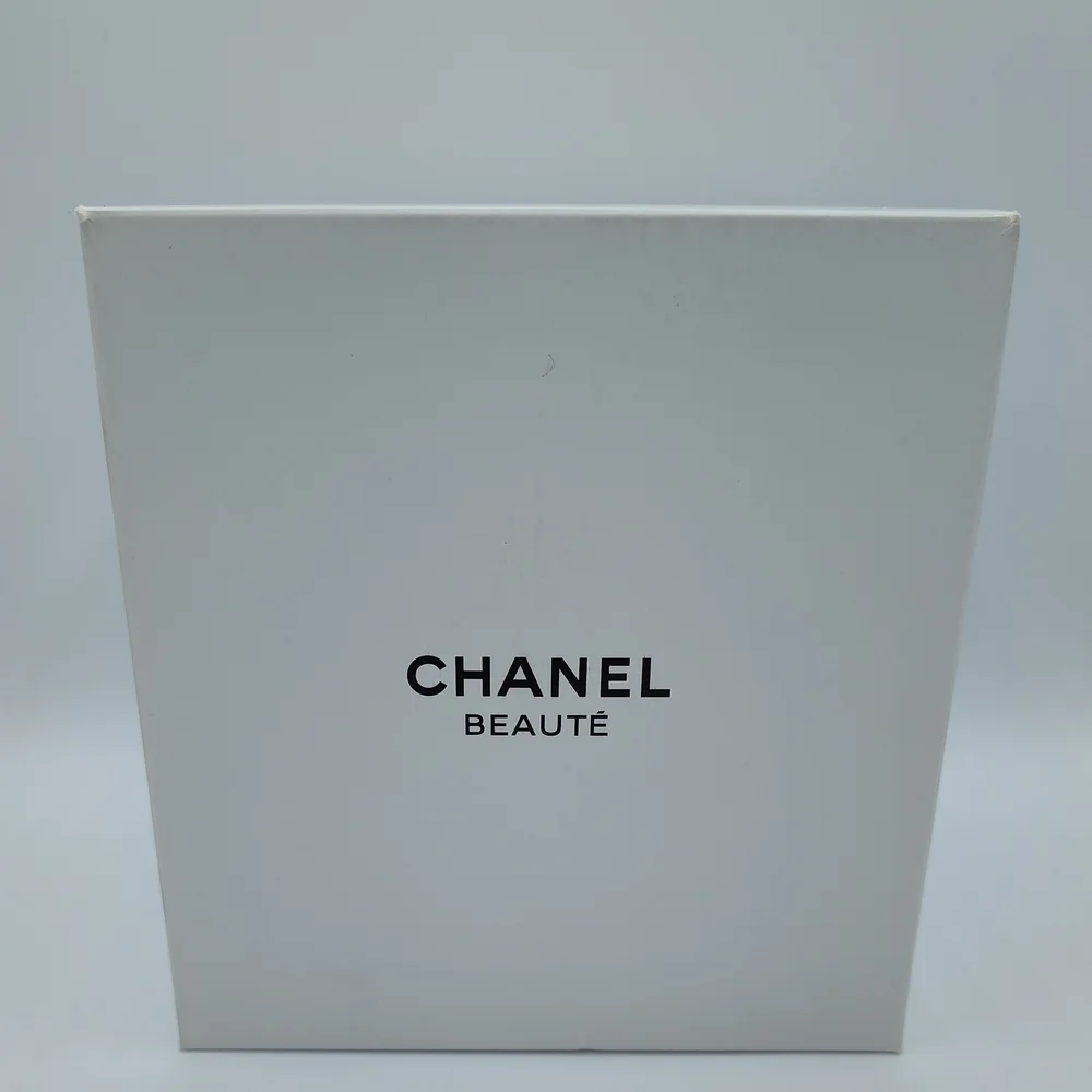 CHANEL Beauté Blue Tweed Vanity Cosmetic Train Case Zippered Beauty Organizer